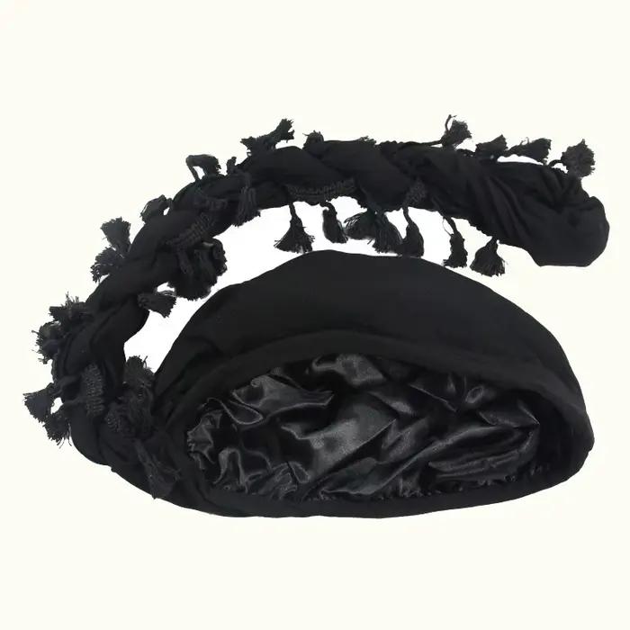Hommes tresse chapeau Turban Durag vague casquette Halo doublé