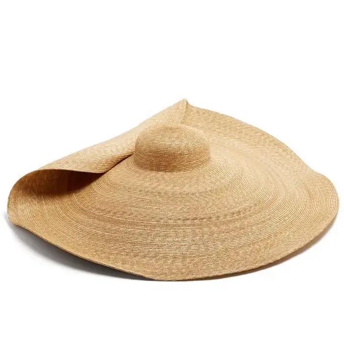 Grand Chapeau de Plage Pliable, Protection Solaire Anti-UV, 80cm, à la Mode