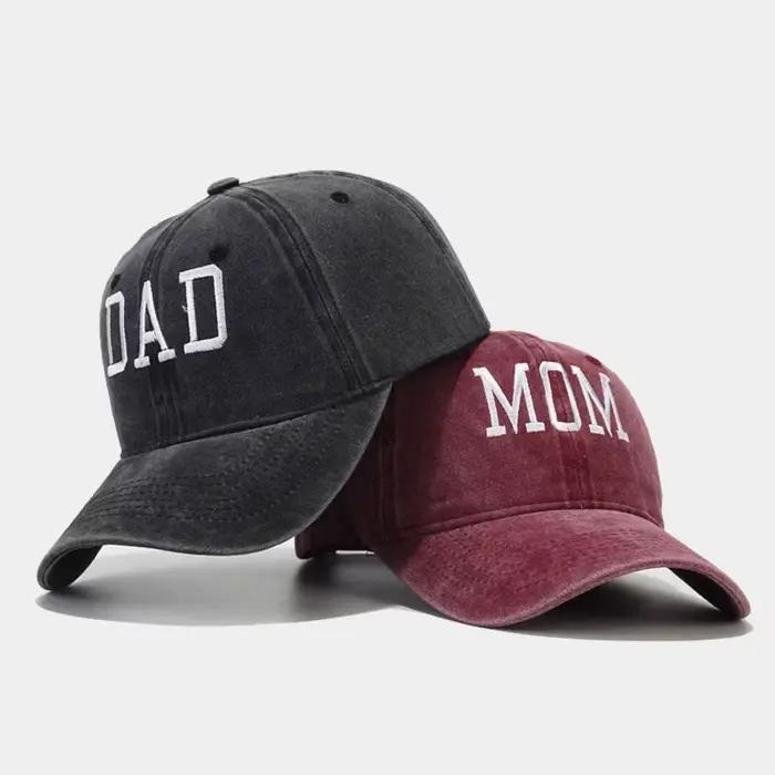Casquette de baseball en coton brodé papa maman pour hommes et femmes