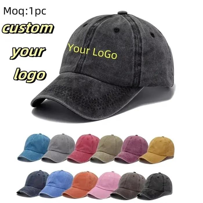 Casquette de baseball en coton Vintage avec logo personnalisé pour papa