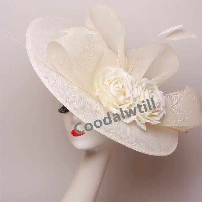 Grande fleur église Fascinator Chapeau femmes mariage