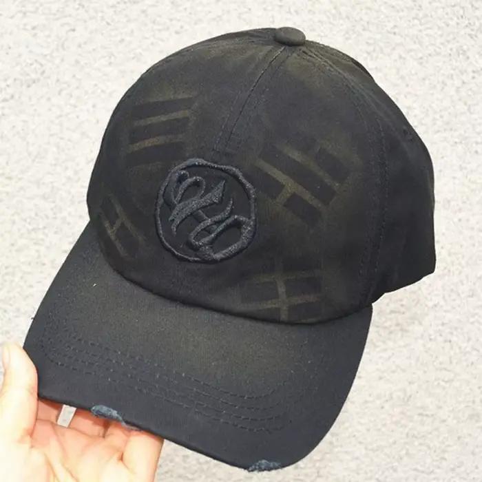 Casquette de baseball brodée en coton noir pour fans de K-pop