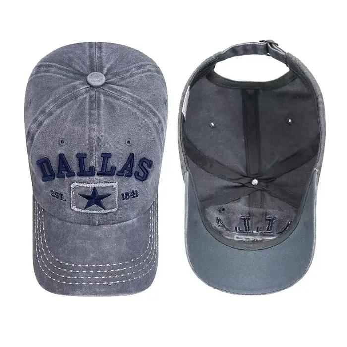 4 couleurs unisexe DALLAS 3D casquette de Baseball brodée casquettes Snapback chapeaux de soleil