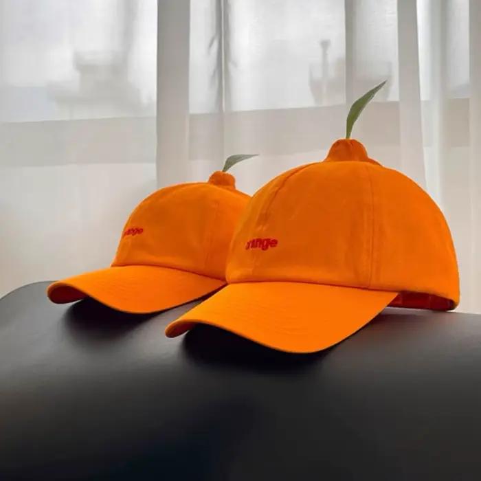 Casquette de Baseball Orange en coton décontracté