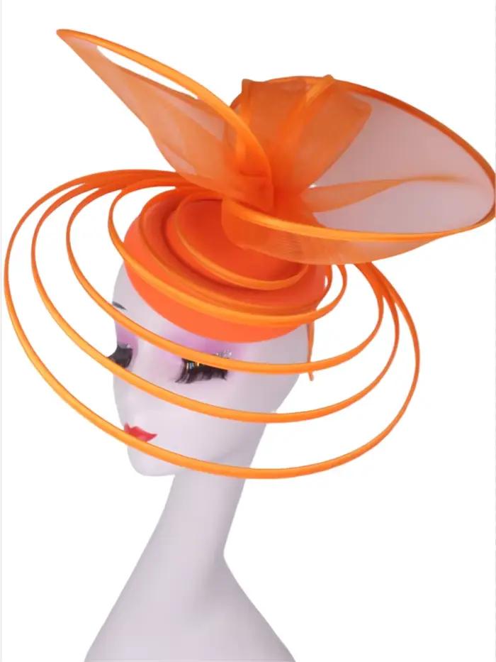 Église Fascinator Chapeau mariage maille casque femmes fête Banquet