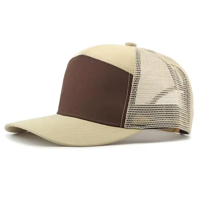 Logo personnalisé Richarson dur haut Snapback Casquette hommes plaine 7 panneaux maille camionneur chapeau femmes été