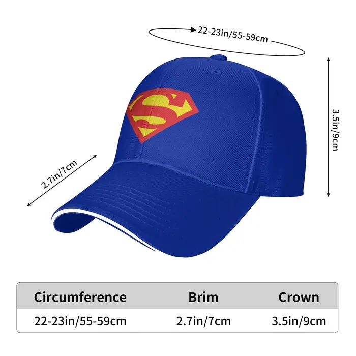 Casquette de baseball décontractée unisexe avec logo Superman