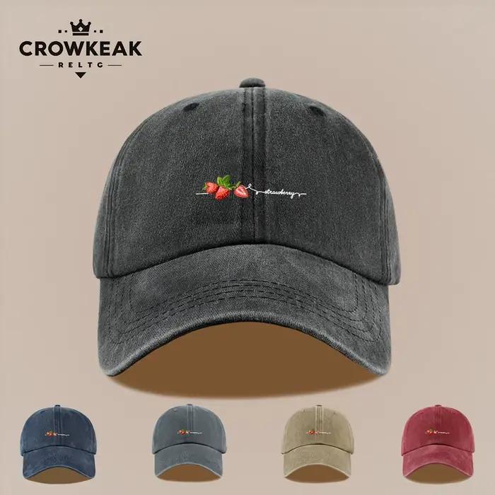 Casquette de baseball à imprimé fraises