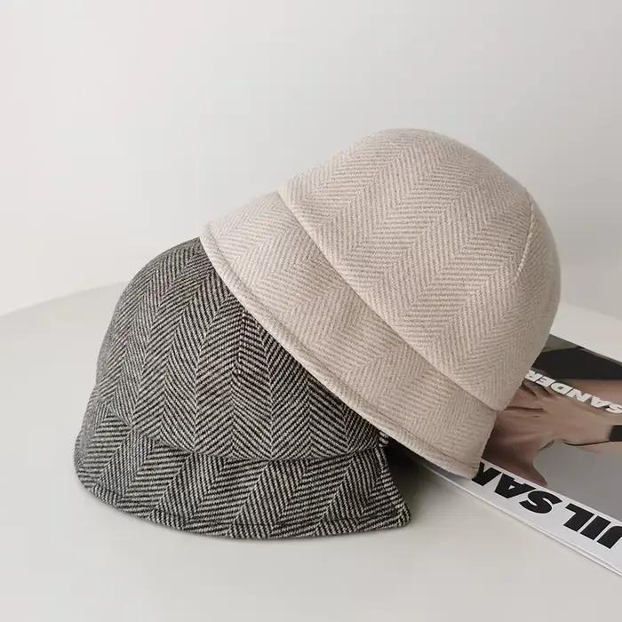 Chapeaux seau en sergé de laine de haute qualité pour femmes