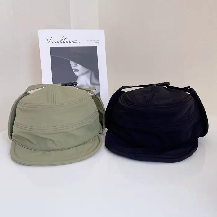 Automne hiver nouveau chaud épaissi oreille protéger imperméable Bomber chapeau hommes femmes cyclisme coupe-vent