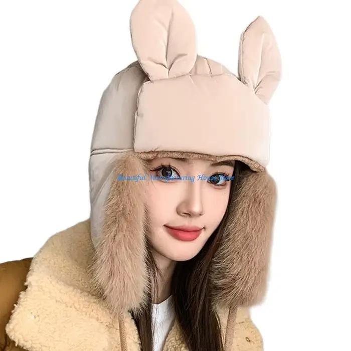 E56A joli chapeau trappeur d'oreille
