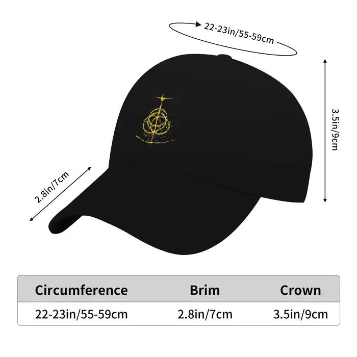Casquette de baseball Elden Rune avec symbole du jeu pour les gamers