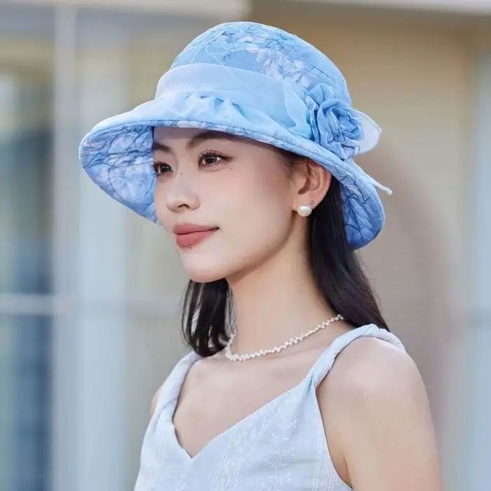 Chapeau de pêcheur pliable à motif floral