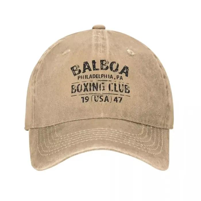 Casquette de baseball Balboa Vintage en coton denim lavé pour hommes et femmes, avec réglage, protection solaire, pour toutes les saisons et occasions décontractées