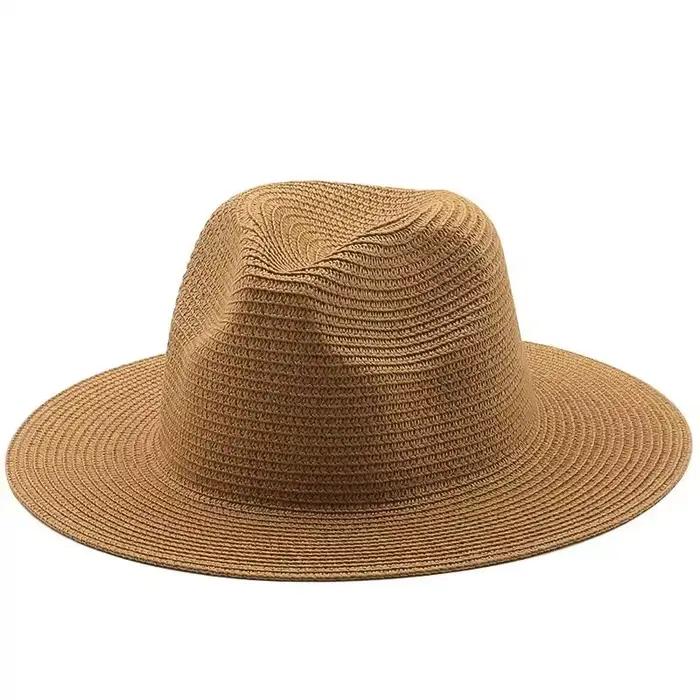 Grande tête taille 60CM paille Panaman chapeau pliable tissé