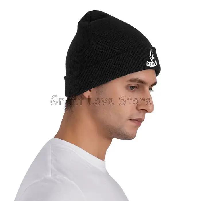 Personnalisé Volcoms Logo impression Bonnet chapeaux hommes femmes à la mode tricoté chapeau en plein air Skullies bonnets automne hiver modèle tête Wrap casquettes