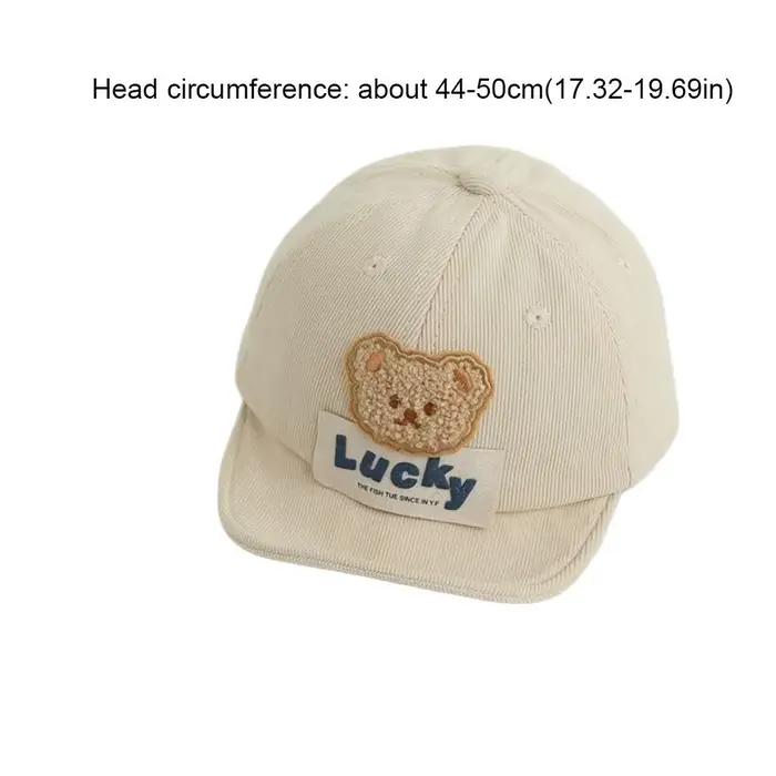 Casquette de baseball décontractée pour bébé unie style coréen ours chapeau à visière seau chapeau de soleil pour nourrissons enfants occassions spéciales