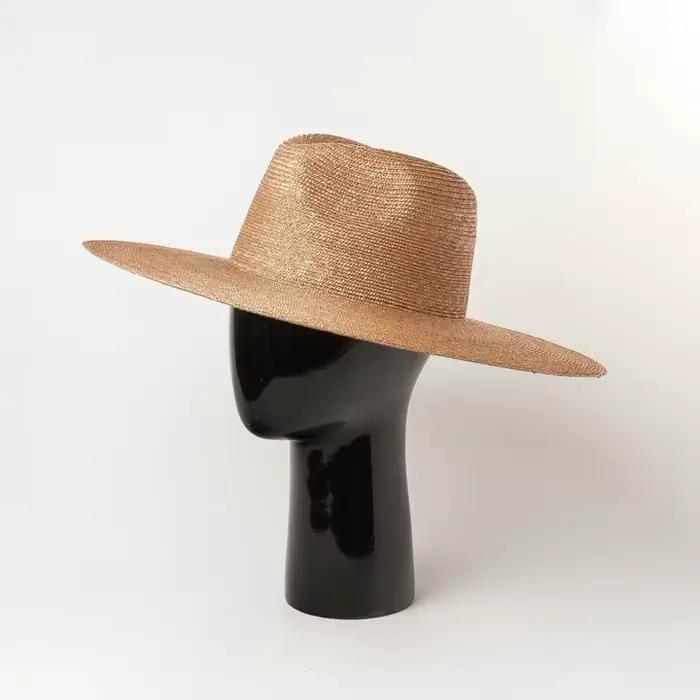 Élégant-Chapeau en Paille Fine à Large Bord pour Homme et Femme
