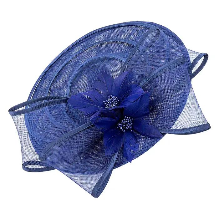 Chapeau de mariage d'été grande taille en sinamay imitation