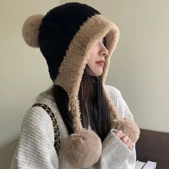 Bonnet de protection des oreilles en tricot pour femme