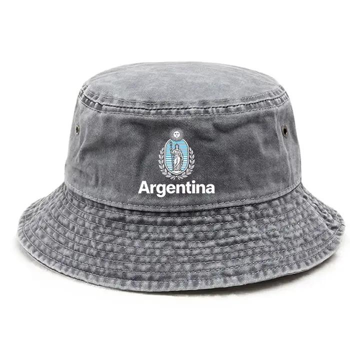 Chapeau de pêcheur motif "Argentine" unisexe en coton pour randonnée et occasions décontractées