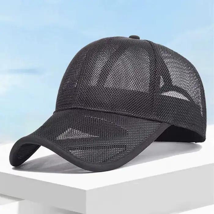 Casquette de camionneur grande taille homme chapeau de soleil maille complète pointe longue 11cm sport plein air couleurs variées