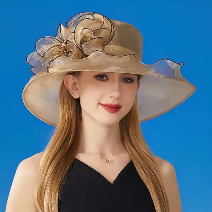 Chapeaux de protection solaire à large bord pour femmes