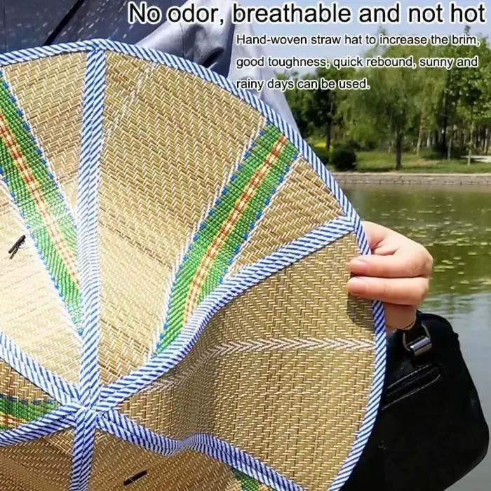 Nouveau chapeau de paille à large bord pliable