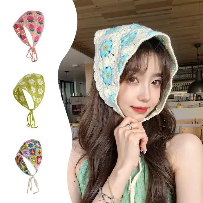 Chapeau en triangle en polyester pour femme avec de multiples couleurs pour les quatre saisons occasions extérieures et intérieures
