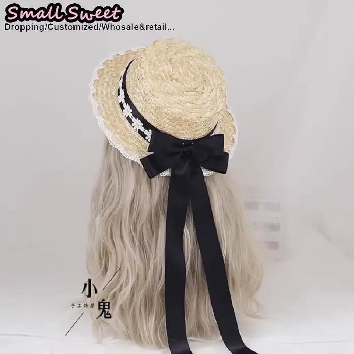 Chapeau de paille Lolita style petite boutique de bonbons