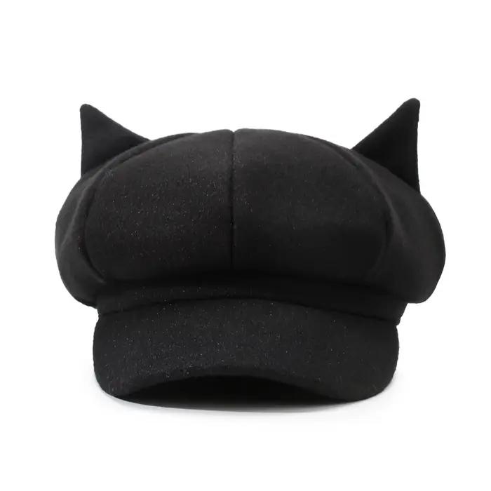 Chapeau octogonal avec oreilles de chat mignon