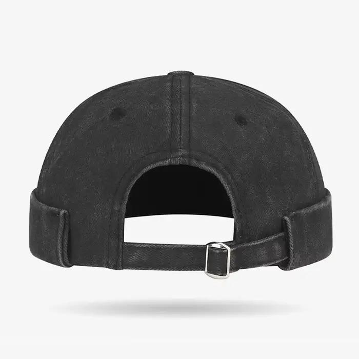 Casquette Docker Melon sans visière brodée de lettres style hip hop pour homme et femme toutes saisons adaptable facile à porter