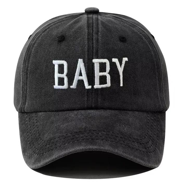 Casquette de Baseball en coton noir pur pour hommes et femmes