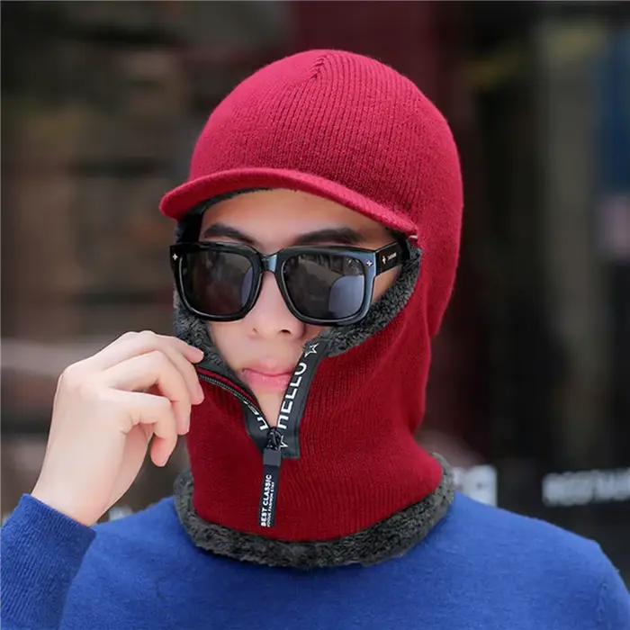 Chapeau de protection des oreilles en laine pour hommes