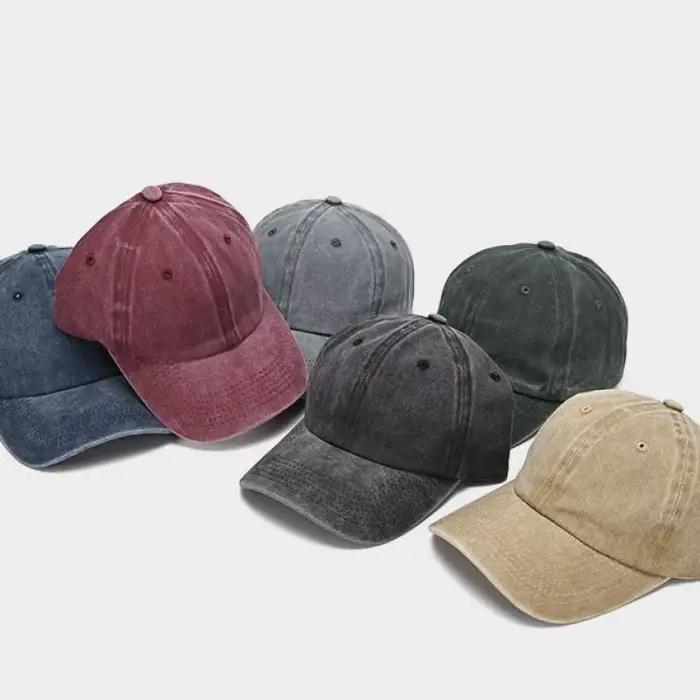 Casquette de baseball en coton délavé pour hommes et femmes style sport vintage hip hop pour occasions décontractées et événements sportifs