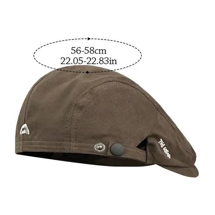Béret décontracté brodé en coton