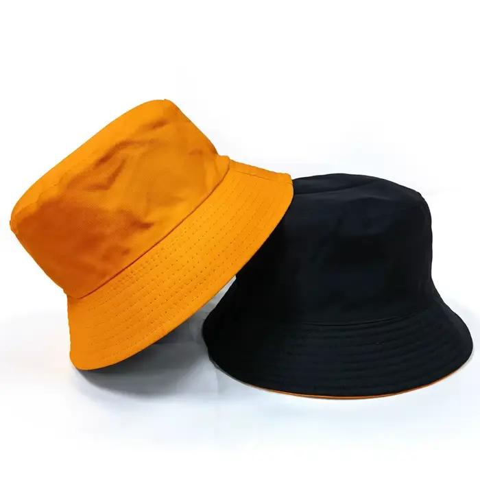 Chapeau de seau réversible en coton pour hommes et femmes avec protection solaire et douze couleurs pour diverses occasions de loisirs et événements