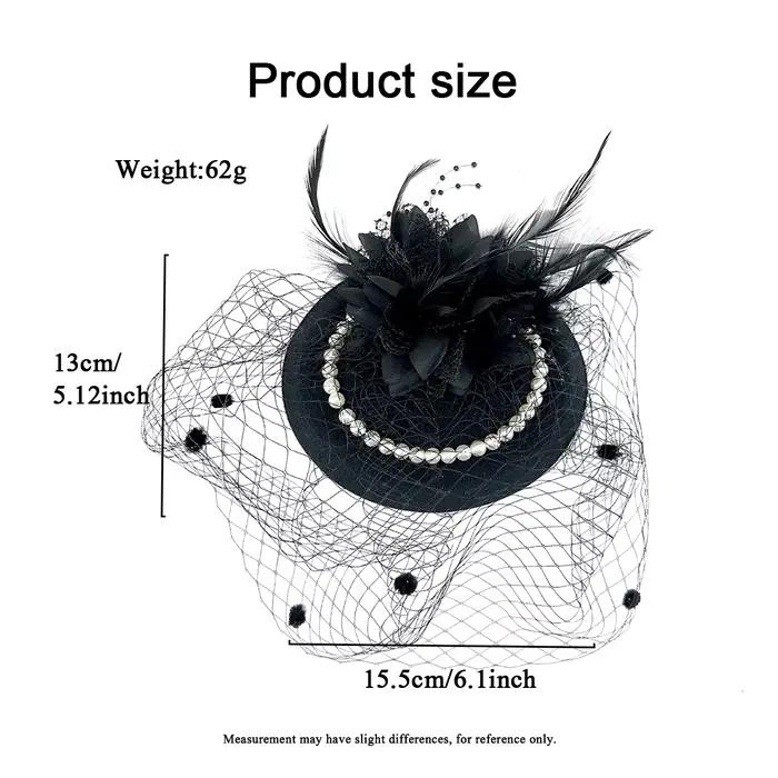 Chapeau haut-de-forme rétro en polyester pour femmes élégantes occasions sociales soirées décontractées et événements spéciaux