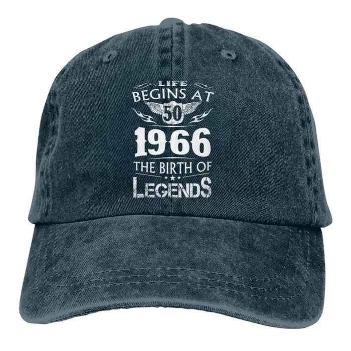 La vie commence à 50 - 1966 La naissance d'ATIONS se termine Casquette de baseball pour hommes 50 ans Born en 1971