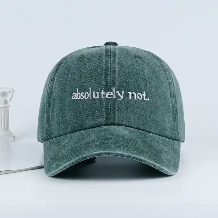Casquette de baseball MLFO Absolutely Not brodée et délavée : légère