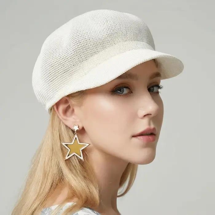 Casquette élégante unie en tissu respirant pour femme