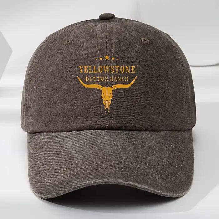 Casquette de baseball avec logo YELLOWSTONE imprimé