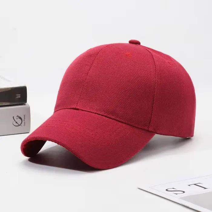 Casquette de baseball unisexe en coton polyester réglable pour femmes et hommes style sport adapté aux quatre saisons occasions extérieures