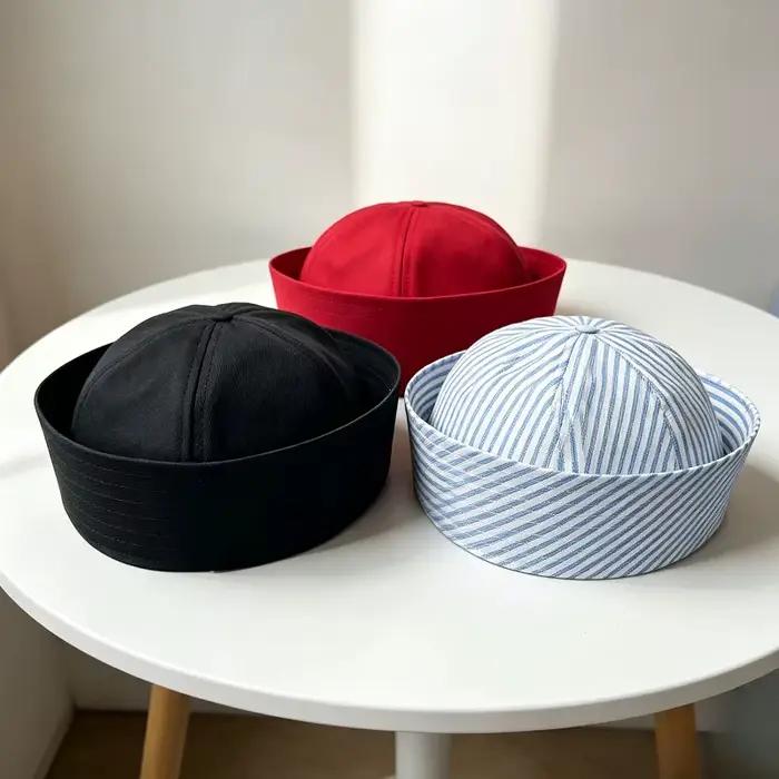 Chapeau de marin rayé tendance pour cosplay