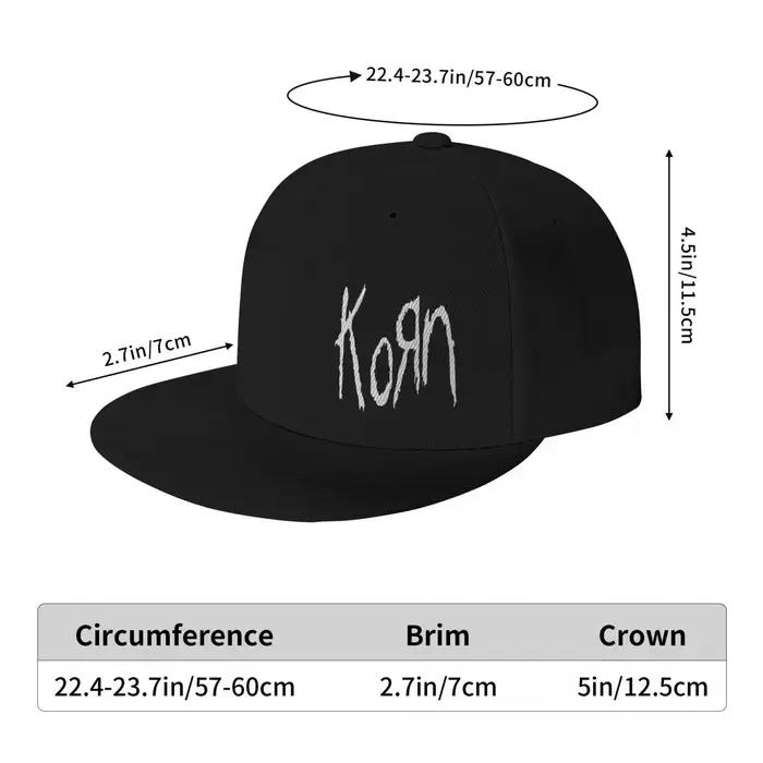Casquette de baseball Korn Logo unisexe sport décontractée polyester réglable pour hommes et femmes toutes saisons occasions spéciales