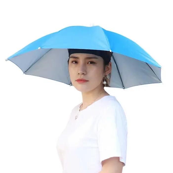 Chapeau parapluie de pluie pliable pour hommes et femmes