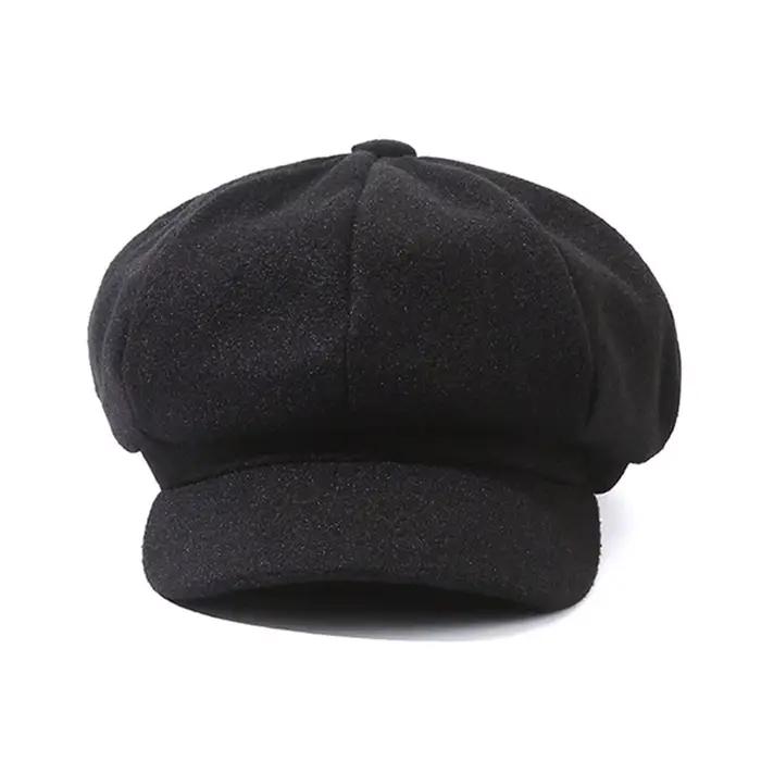 Chapeau octogonal féminin en fibre de polyester élégant pour femmes, idéal pour le printemps, l'automne et les voyages