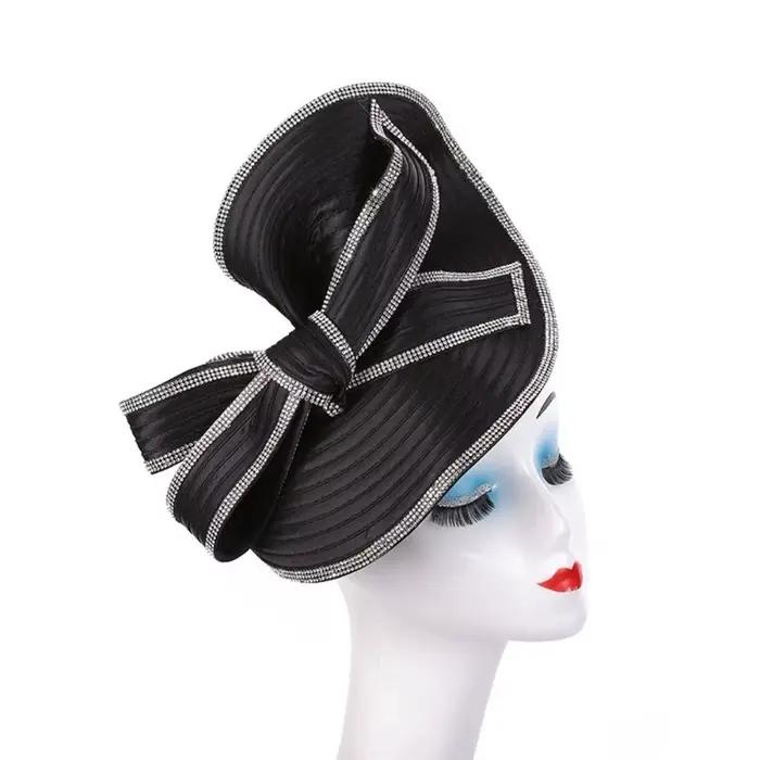 Fascinator Vintage en Acétate Strass Bleu Ciel Bandeau de Cheveux Élégant pour Fêtes Occasions Spéciales