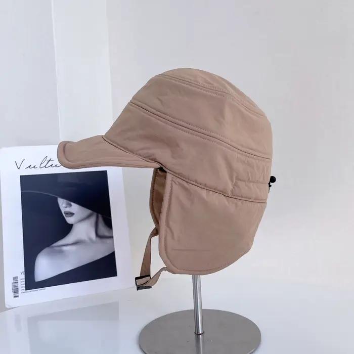 Automne hiver nouveau chaud épaissi oreille protéger imperméable Bomber chapeau hommes femmes cyclisme coupe-vent