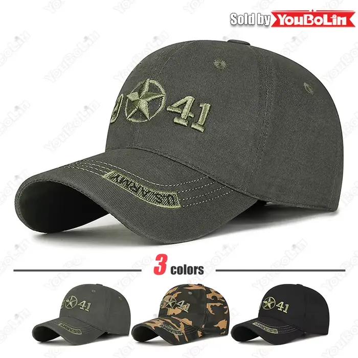 Casquette de baseball brodée de style militaire 1941